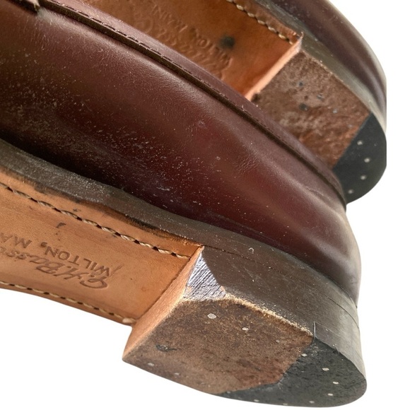 G.H.Bass Willa Flat Strap Weejuns Penny Loafer Brown Size 8AA Minimalist - Picture 12 of 12